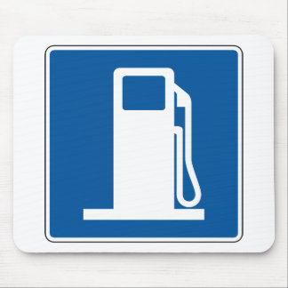 Gas Station Street Sign Mouse Pad