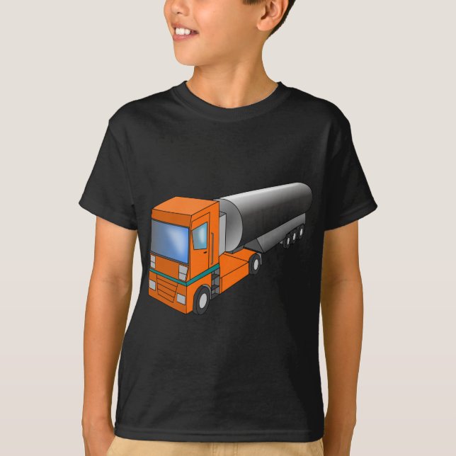 Gas Tanker Truck Heavy Transporter for Kids T-Shirt (Front)