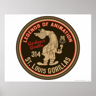 Gashouse Gorillas Logo Feat. Pitcher Poster