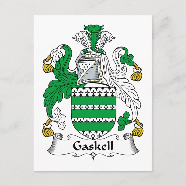 Gaskell Family Crest Postcard (Front)
