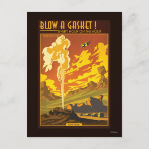 Gasket Geyser Illustration Postcard