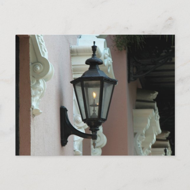 Gaslight, Antique, Vintage, Black, Photography Postcard (Front)