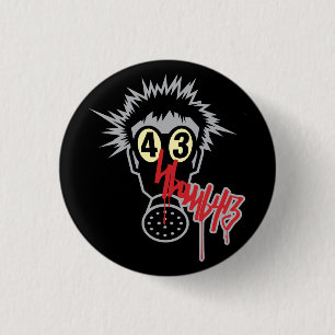 Gasmask 1 Inch Round Button