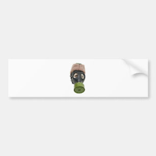 GasMaskMilitaryHata052409 Bumper Sticker