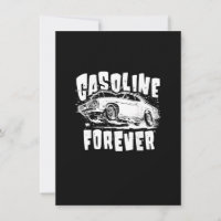 Gasoline Forever Funny Gas Cars Tees
