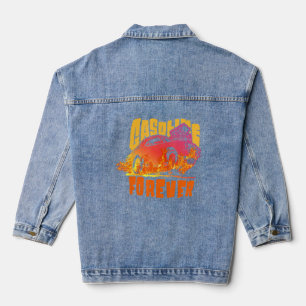 Gasoline Forever Gas Car Thanks For The Price Gaso Denim Jacket