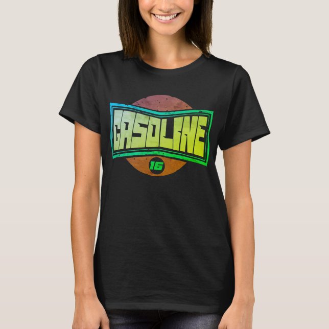 Gasoline power oil engine vintage customisable T-Shirt (Front)