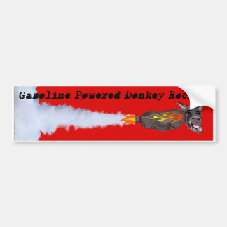 Gasoline Powered Donkey Rocket Bumper Sticker