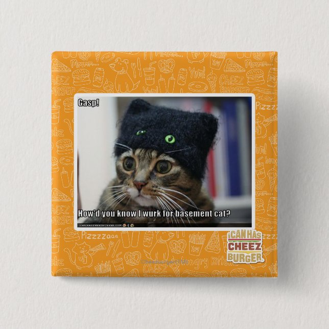 Gasp! 2 Inch Square Button (Front)