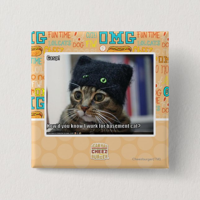 Gasp! 2 Inch Square Button (Front)