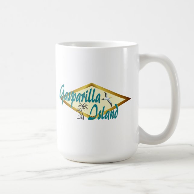 Gasparilla Island Florida beach design Coffee Mug (Right)