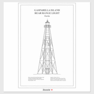 Gasparilla Island Rear Range Light - Florida - BD