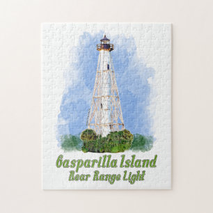 Gasparilla Island Rear Range Light - Florida Jigsaw Puzzle