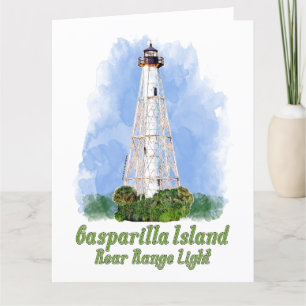 Gasparilla Island Rear Range Light - Florida Thank You Card