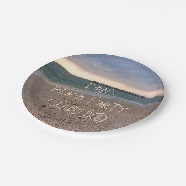 Gasparilla Island Sunset Paper Plate (Angled)
