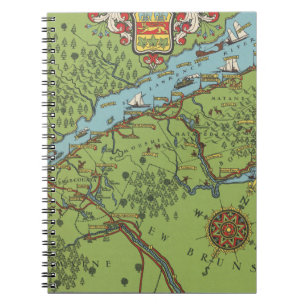 Gaspe Peninsula, Canada Map Notebook