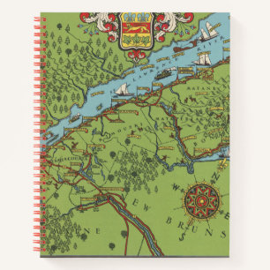Gaspe Peninsula, Canada Map Notebook