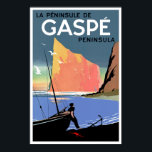 Gaspé Peninsula ~ Canada Poster<br><div class="desc">Vintage travel poster for the Gaspé Peninsula area in far eastern Quebec in Canada's beautiful and picturesque Atlantic Maritimes region. 

 Vintage travel posters give us a nostalgic look back on the idealized style,  fashion,  transportation and favored destinations of the past.</div>