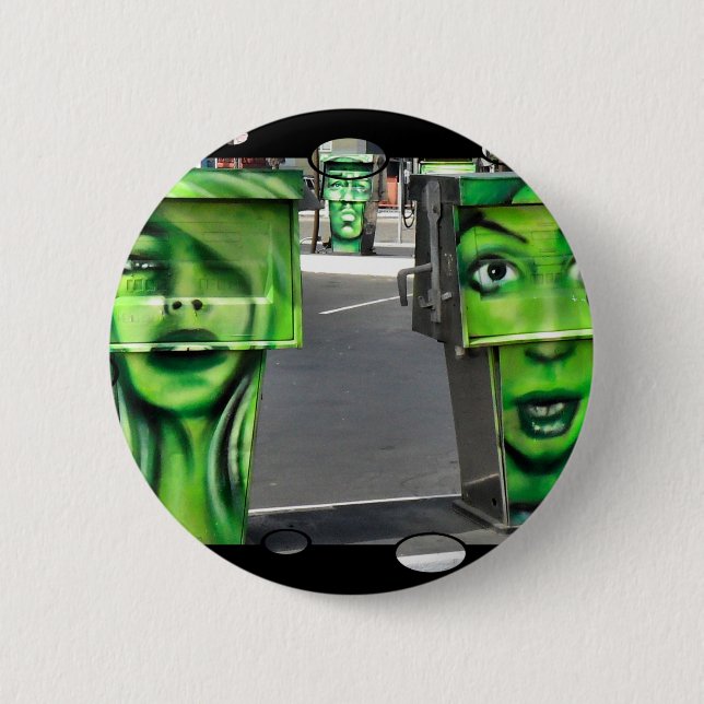 Gasps Pumps 2 Inch Round Button (Front)
