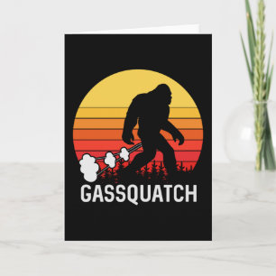 GASSQUATCH Bigfoot Retro fart Design Card