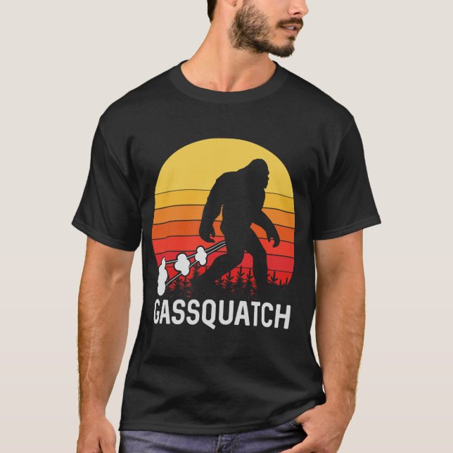 Gassquatch Funny Farting Bigfoot T-Shirt (Front)