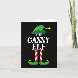 Gassy Elf Matching Family Group Christmas Party  Card