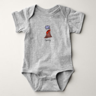 Gassy volcano baby bodysuit