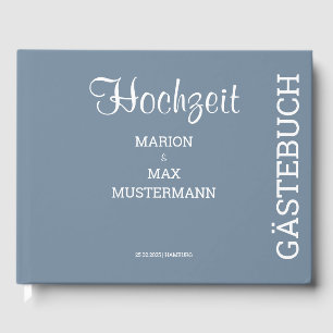 Gästebuch Hochzeit Dusty Blue 01 Guest Book
