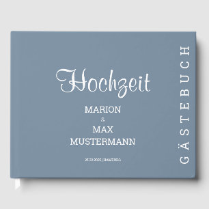 Gästebuch Hochzeit Dusty Blue 01 Guest Book
