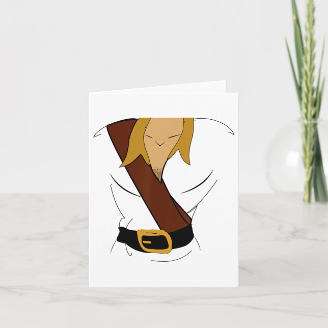 Gaston Halloween Costume Fun  Card (Front)