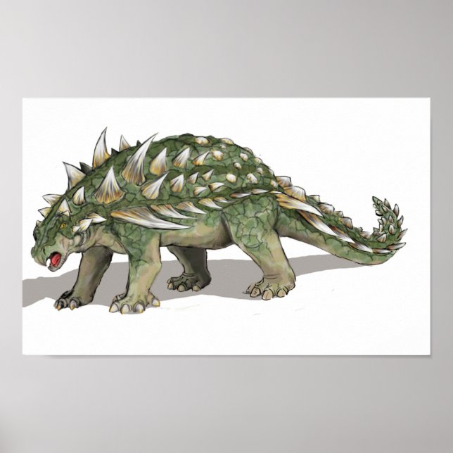 Gastonia burgei - Cretaceous Dinosaur Poster (Front)