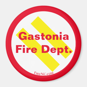 Gastonia Fire Dept. Red/Yellow/White Magnet