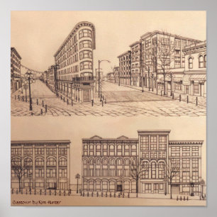 Gastown Vancouver Poster Souvenir de Kim Hunter