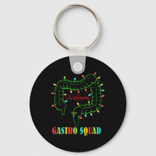 Gastro Nurse Squad Fun Christmas Lights Gastroente Keychain