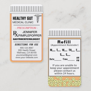 GASTROENTEROLOGIST Appointment Reminder  Business Card