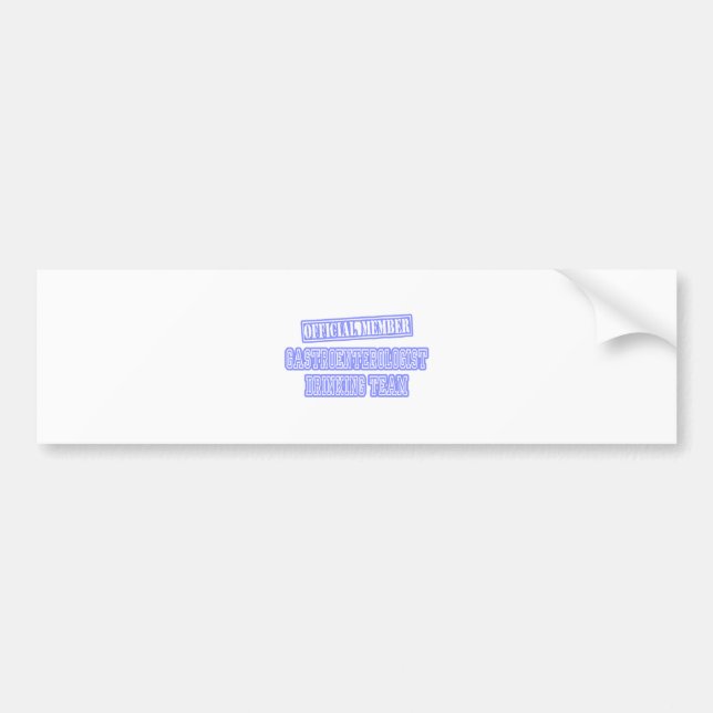 Gastroenterologist Drinking Team Bumper Sticker (Front)