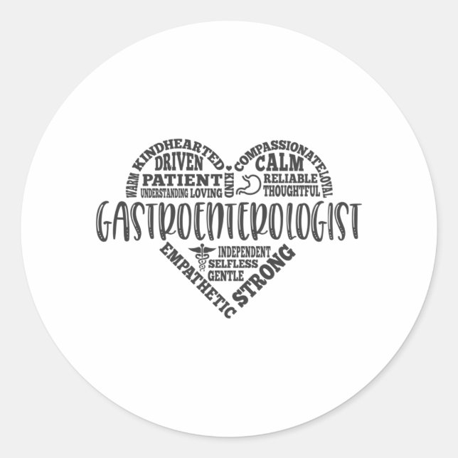 Gastroenterologist, GI doctor, Gastro Classic Round Sticker (Front)