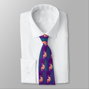 Gastroenterologist Mens Artsy Stomach Design Neck Tie
