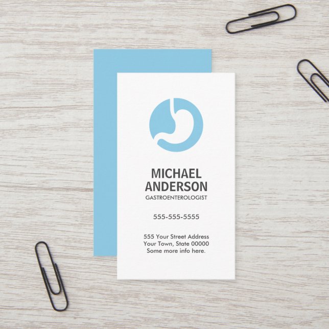 Gastroenterologist modern and minimal business card (Front/Back In Situ)