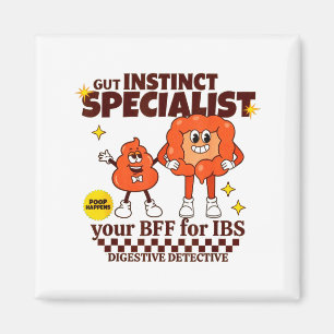Gastroenterologist Retro Intestine Gift Ibs Gi Nur Magnet