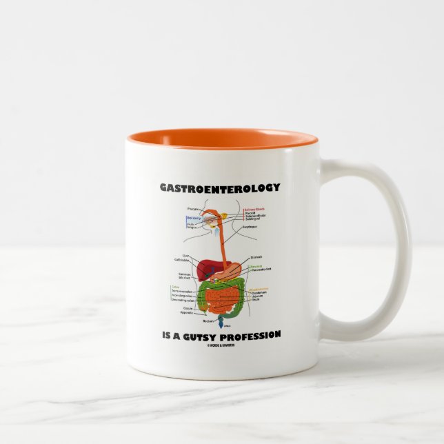 Gastroenterology Is A Gutsy Profession Two-Tone Coffee Mug (Right)