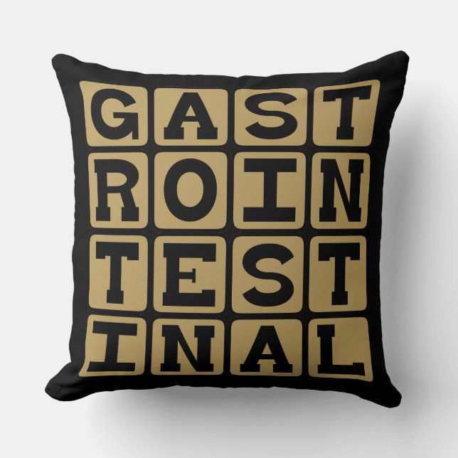 Gastrointestinal, GI Tract Throw Pillow (Front)
