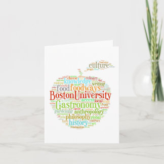 Gastronomy at BU note card (portrait)