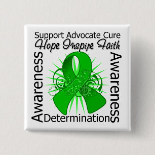 Gastroparesis Inspirations Spiral Ribbon 2 Inch Square Button