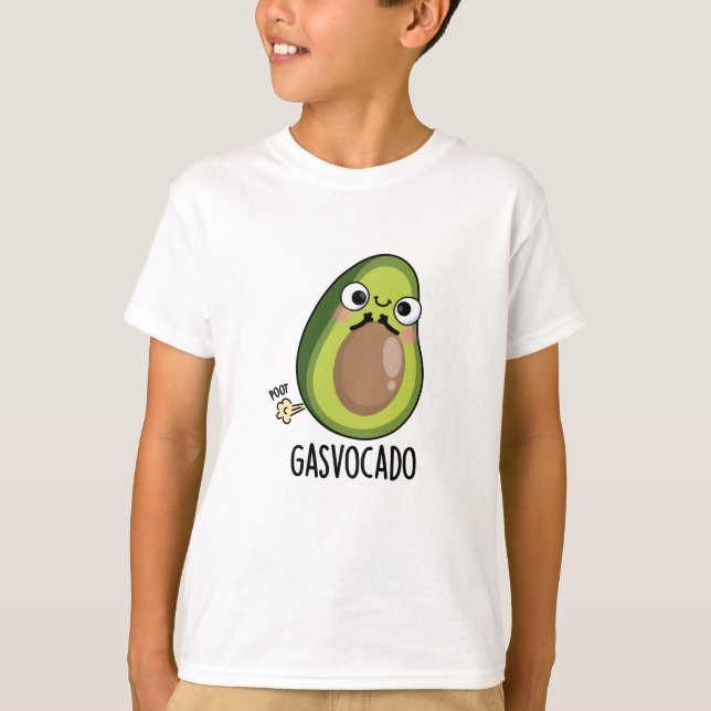 Gasvocado Funny Farting Avocado Pun  T-Shirt (Front)