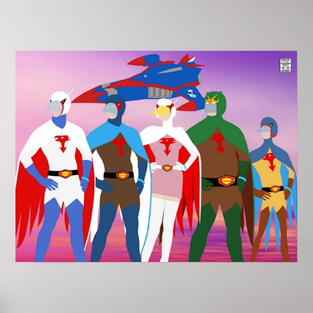 Gatchaman Minimal Style Poster (Front)