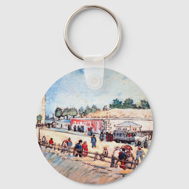 Gate in the Paris Ramparts by Vincent van Gogh Keychain (Front)