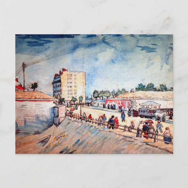 Gate in the Paris Ramparts by Vincent van Gogh Postcard (Front)