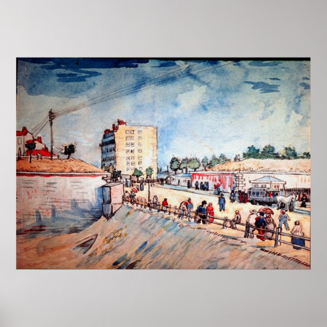Gate in the Paris Ramparts by Vincent van Gogh Poster (Front)