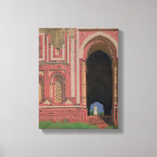 Gate Near Kutub-Minar, Old Delhi, 1875 Canvas Print